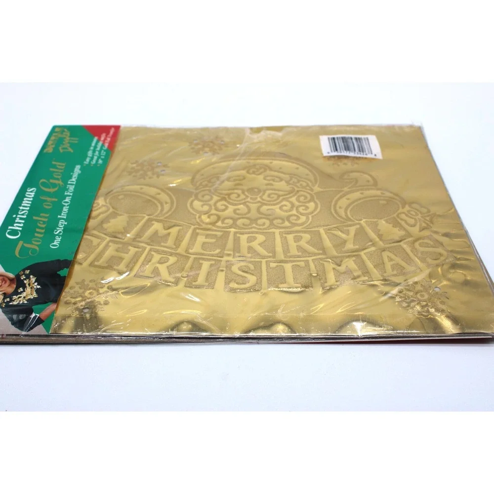 VTG Christmas Touch of Gold Iron On Foil Transfers Dizzle 1993 NEW Lot of 5